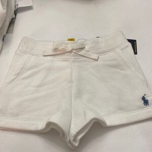 Polo children white drawing slit pockets 60 %cotton 40 % polyester brand new